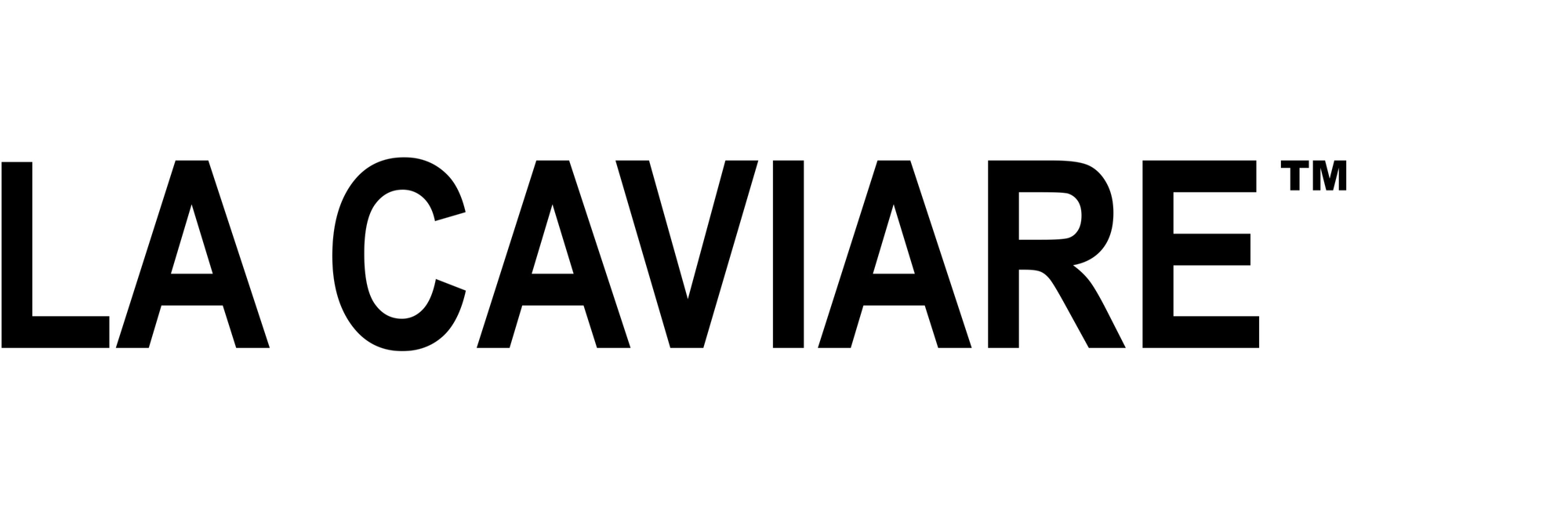 La Caviare Black Font Logo on a White Background
