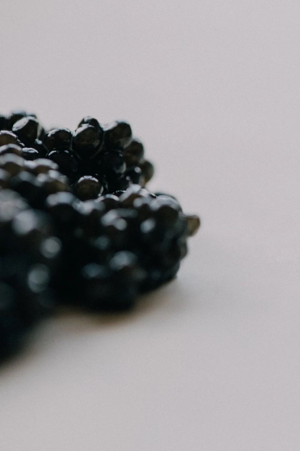 Close-up of La Caviare caviar pearls